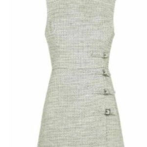Topshop Black & White Tweed Style Mod Dress